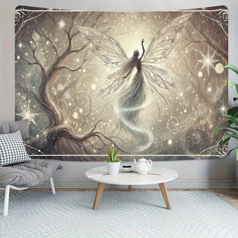 Interior Design With Wallpaper - Fantasy Fairy Tree Wall Mural 2D