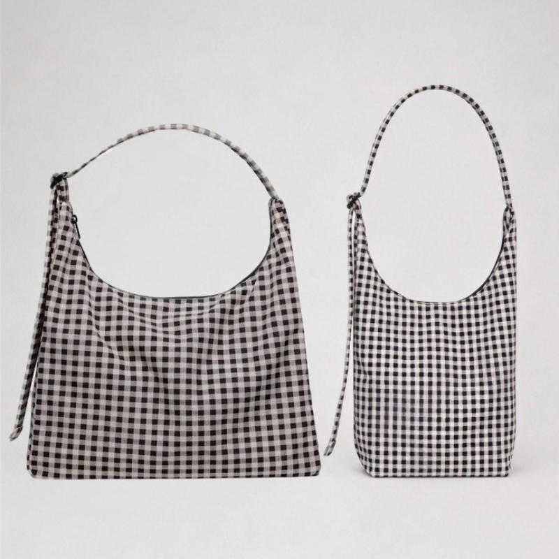 Interior Design Minimalist - Designer Checkered Shoulder Bag,Black And White