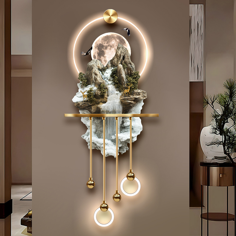 Interior Design With Wallpaper - Original Design Magical Landscape Hanging Painting