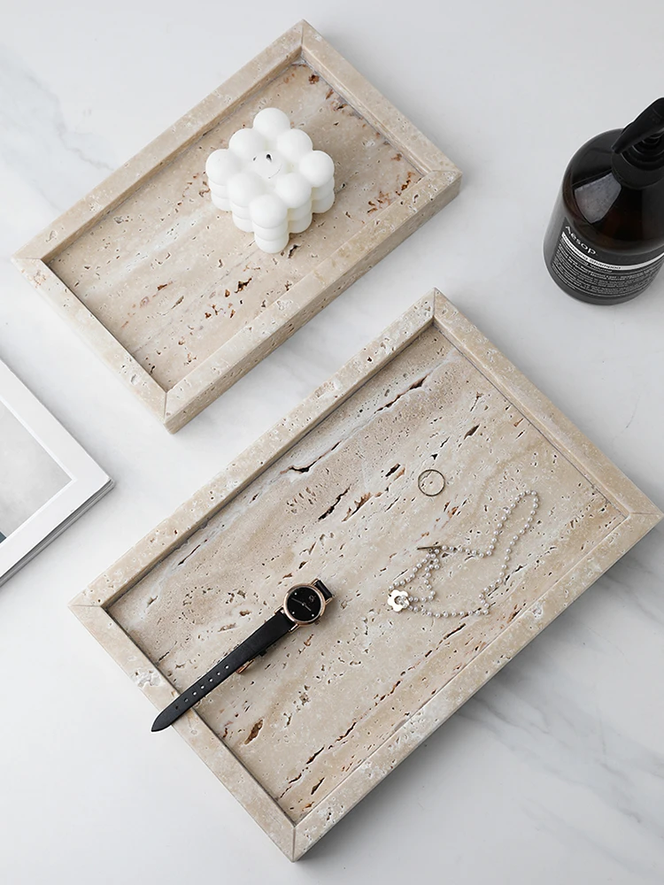 Minimalism Marble Tray for Per - Travertine Tray Oval review and price