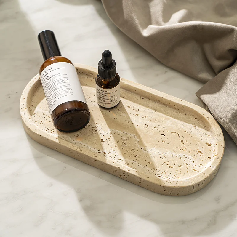 Travertine Stone Tray for Bath - Travertine Tray Oval review and price