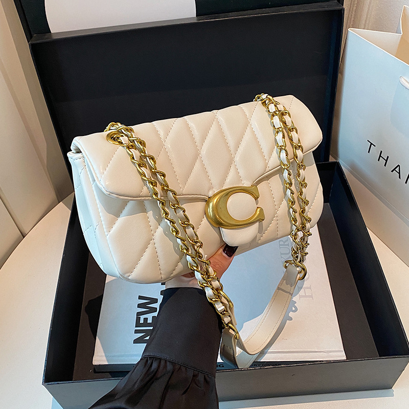 Women Quilted Leather Shoulder - Interior Design Gold review and price