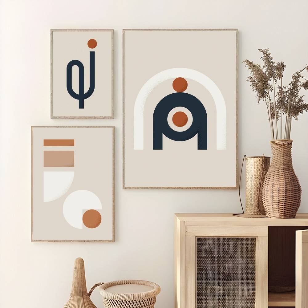 Warm Line Color Design Poster  - Interior Design With Wallpaper review and price