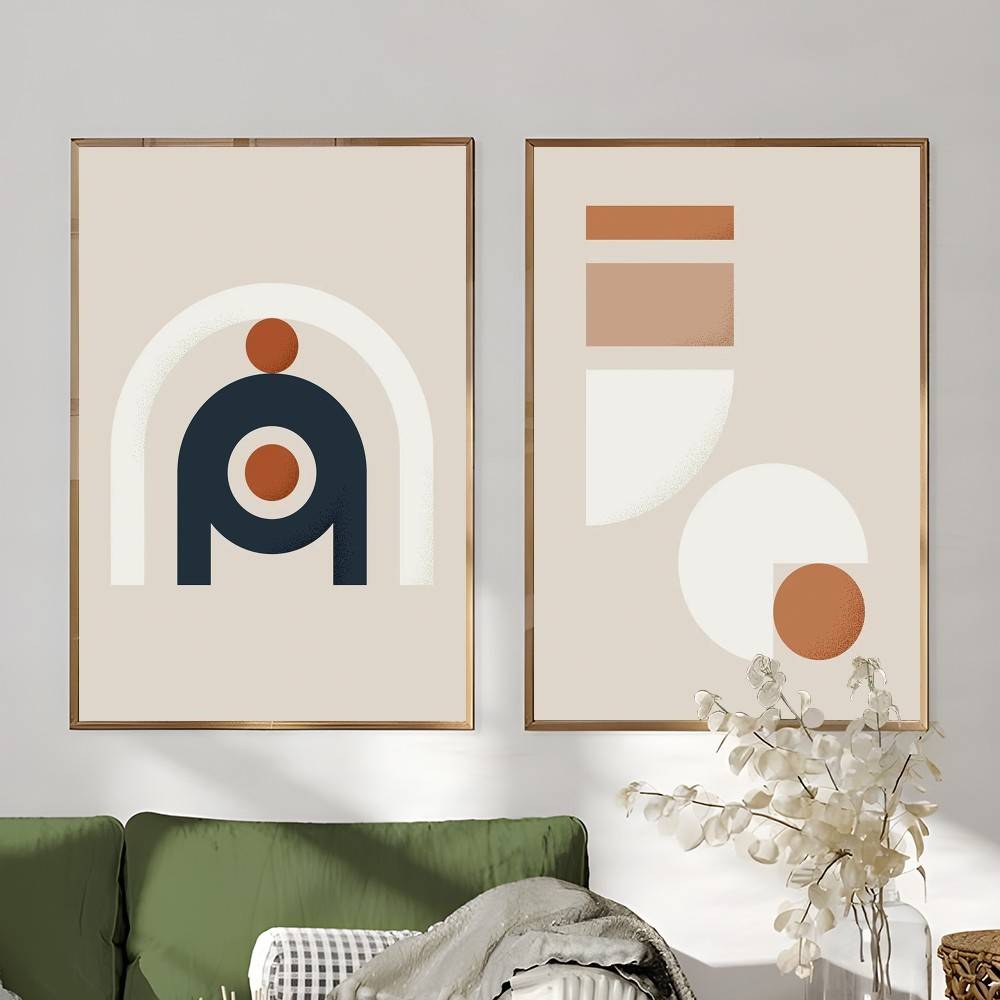 Warm Line Color Design Poster  - Interior Design With Wallpaper review and price