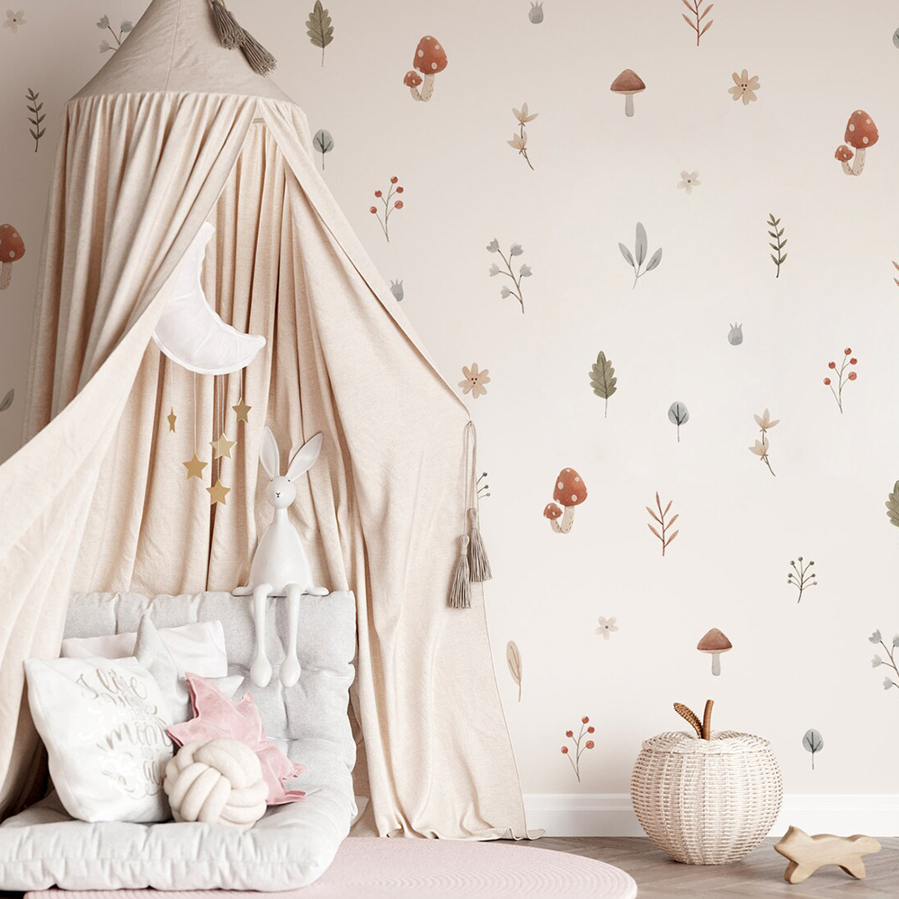 Boho Cartoon Mushroom Branch L - Interior Design Quotes review and price
