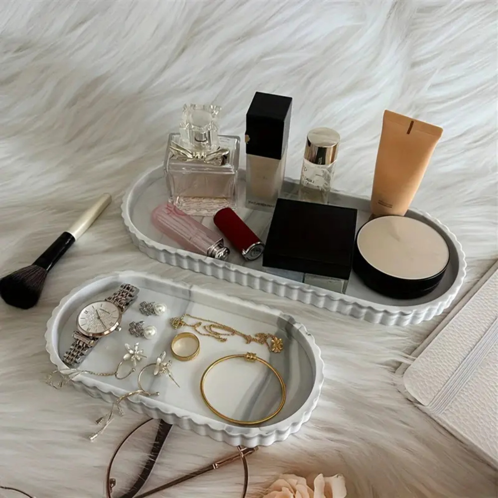 1-Piece Oval Vanity Tray, Coun - Travertine Tray Oval review and price