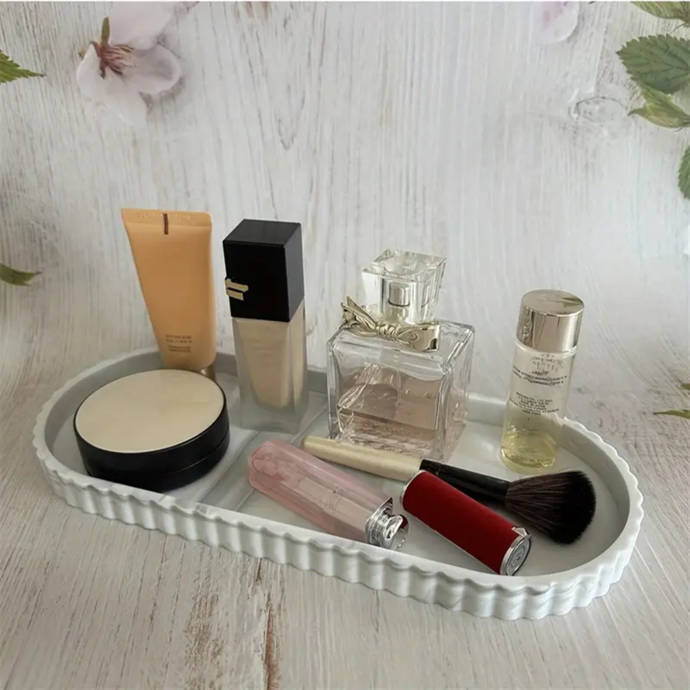 1-Piece Oval Vanity Tray, Coun - Travertine Tray Oval review and price