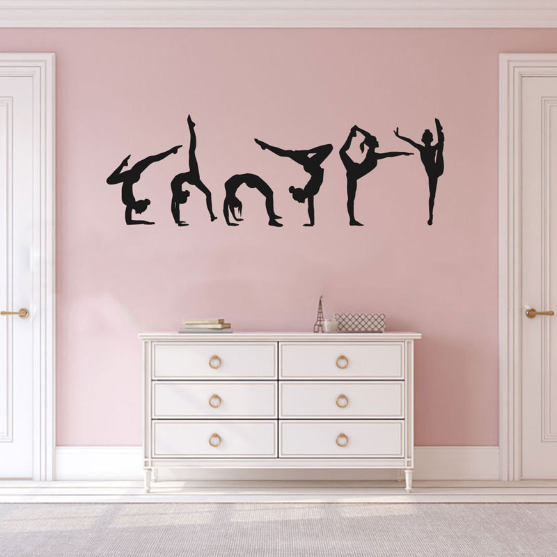 Set of 6 Gymnast Gymnastics Wa - Interior Design With Wallpaper review and price