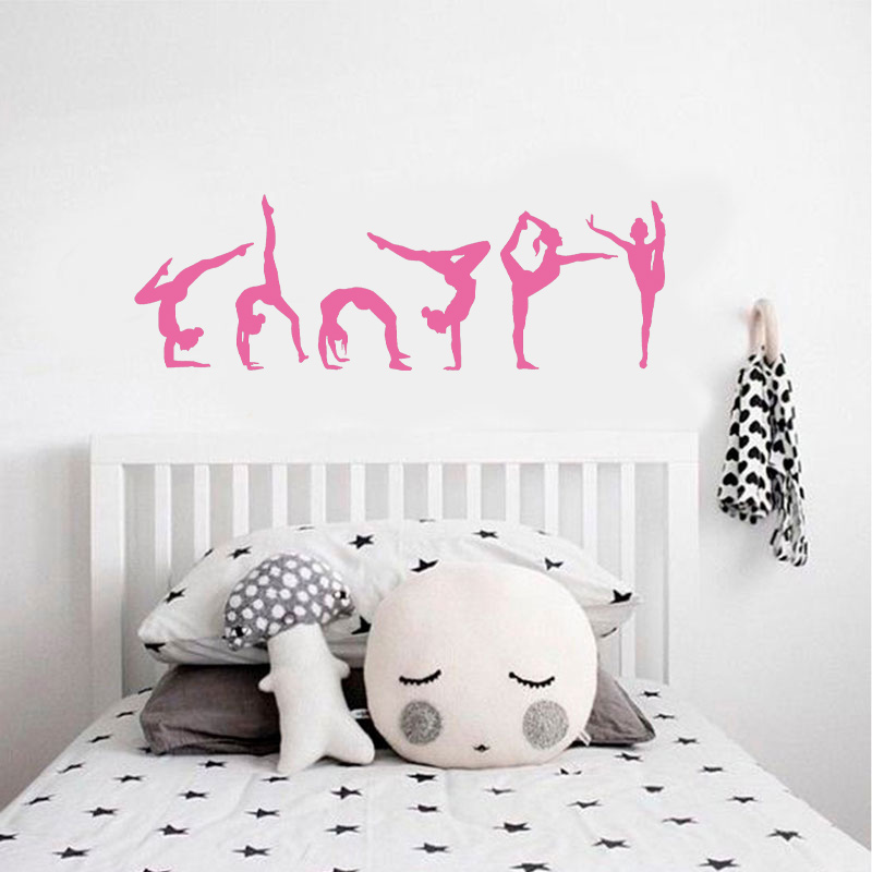Set of 6 Gymnast Gymnastics Wa - Interior Design With Wallpaper review and price