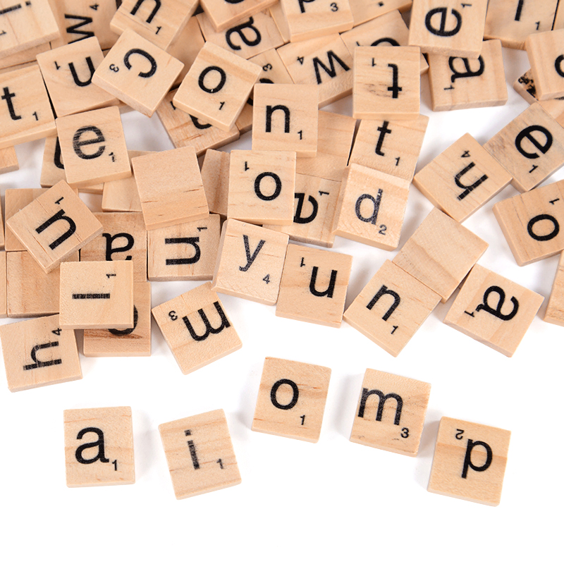 100Pcs Wood Tiles Letter Alpha - Interior Design Quotes review and price