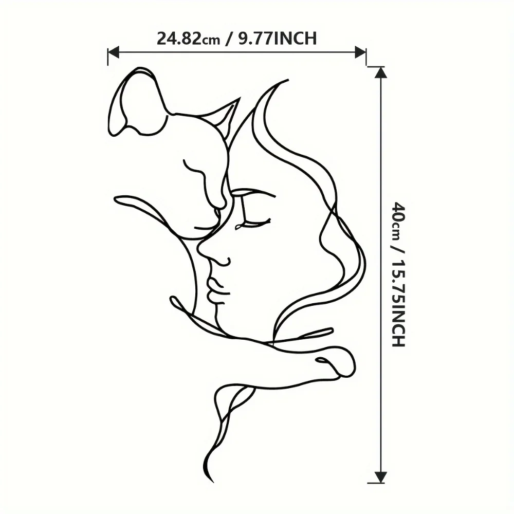 Sleek Black Cat and Woman Meta - Interior Design Minimalist review and price