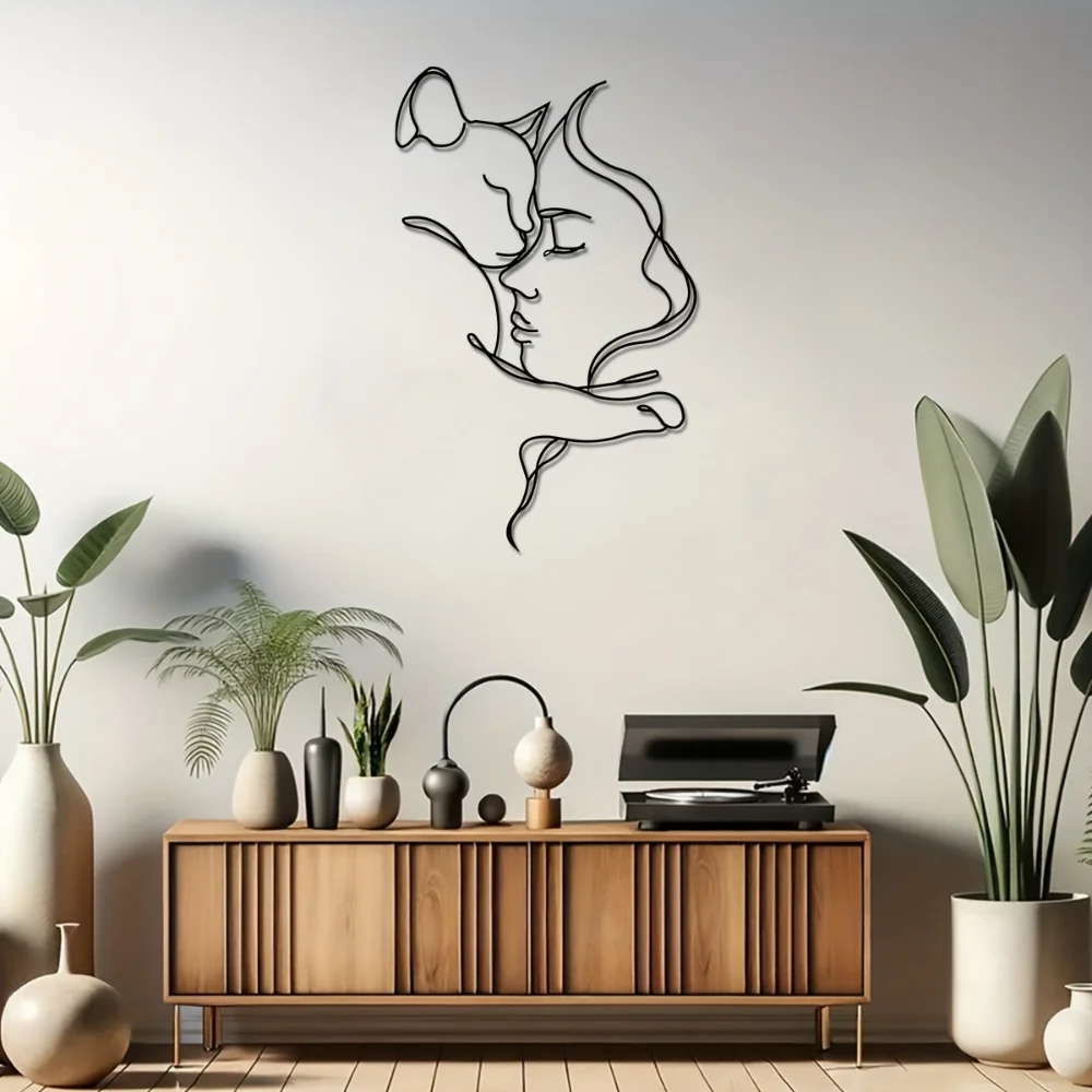 Sleek Black Cat and Woman Meta - Interior Design Minimalist review and price