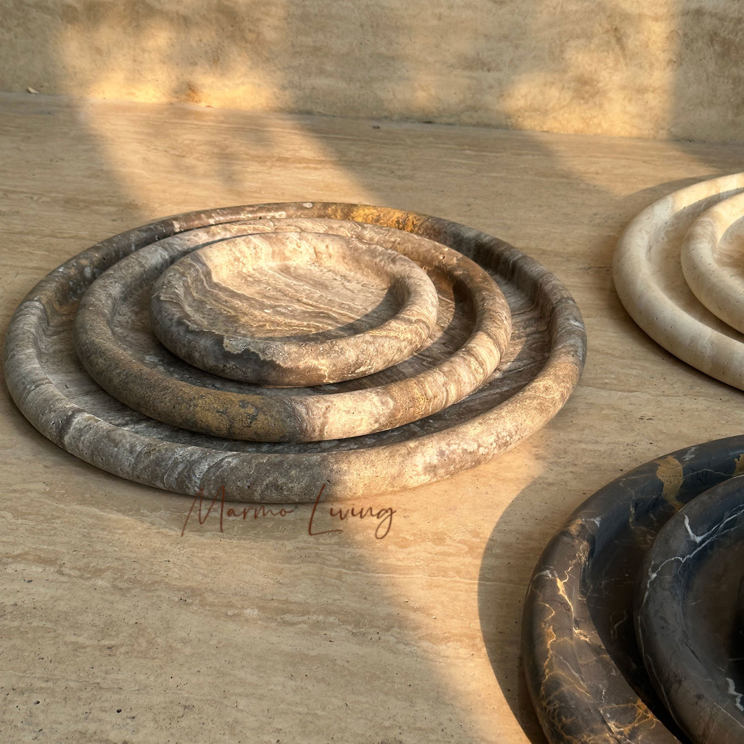 Wabi Sabi Natural Stone Tray D - Travertine Tray Oval review and price