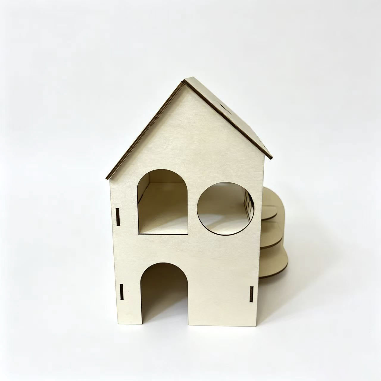 Hamster Two-Story Wooden House - Interior Design Gold review and price