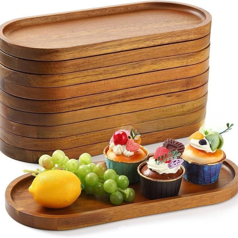 Wabi Sabi Style Acacia Wood De - Travertine Tray Oval review and price