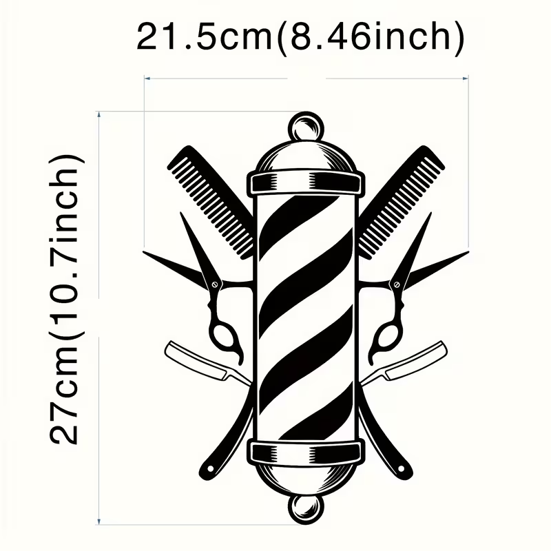 Barber Shop Wall Sticker Vinyl - Interior Design With Wallpaper review and price